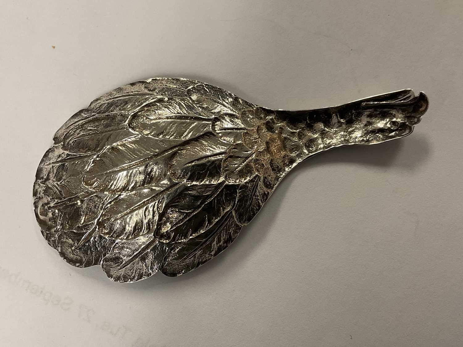 Rare eagle's head silver caddy spoon by Joseph Wilmore - Image 6 of 8