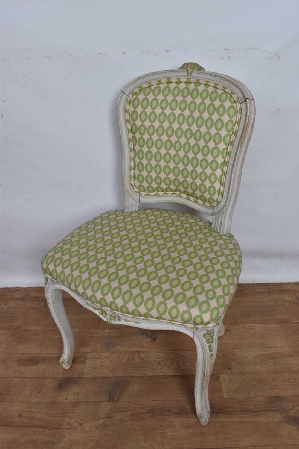 Set of six French style dining chairs - Image 4 of 9