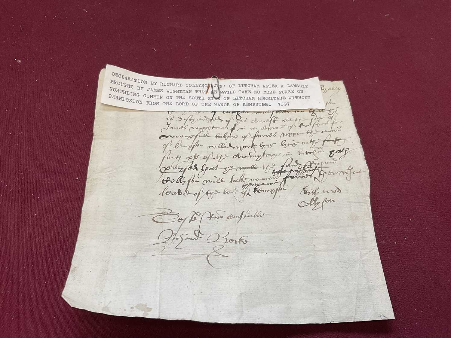 Of Norfolk and Sir Edward Coke (1552-1634) interest: Large archive of indentures on vellum and paper - Image 26 of 73