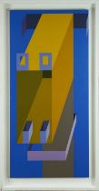 Ron Sims (1944-2014) acrylic on canvas - Untitled, 122cm x 57cm, framed