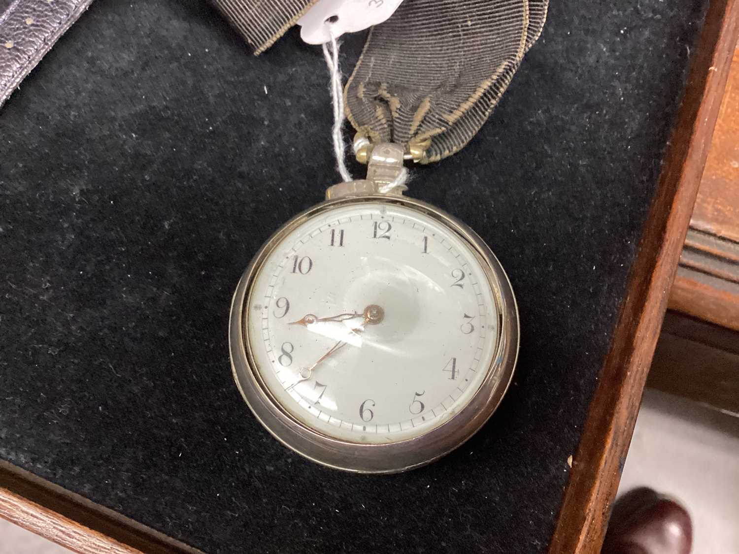 Early 19th century silver open pair-cased pocket watch and another similar - Image 7 of 12