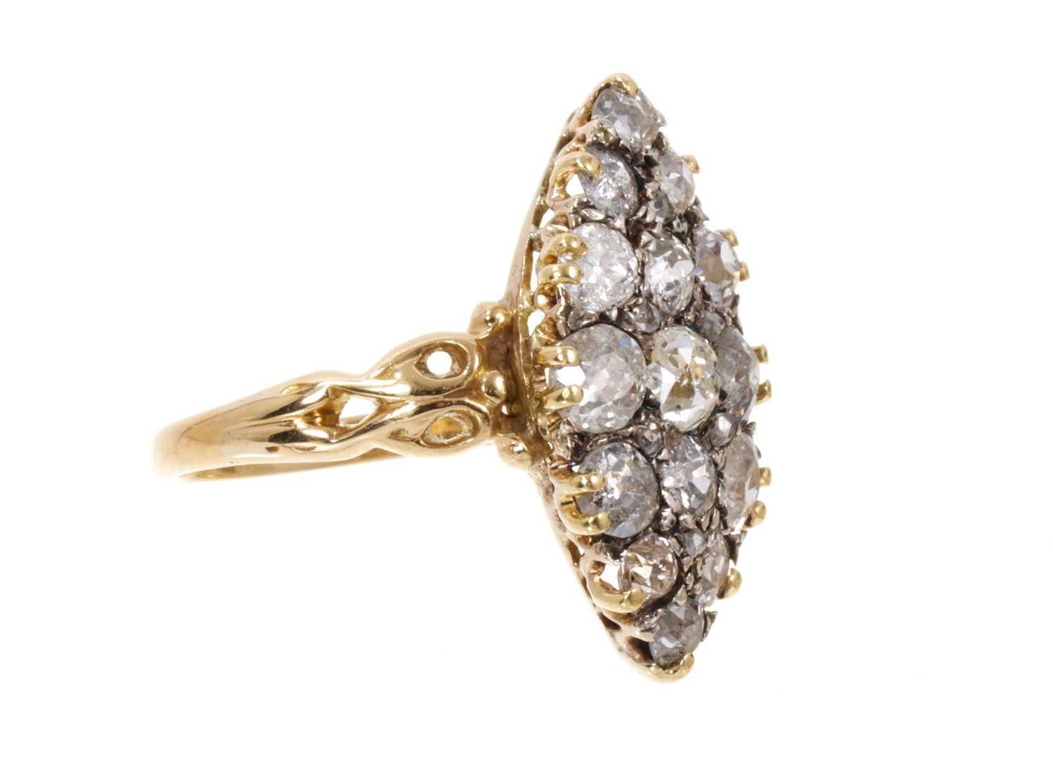 Victorian diamond navette form ring - Image 2 of 3