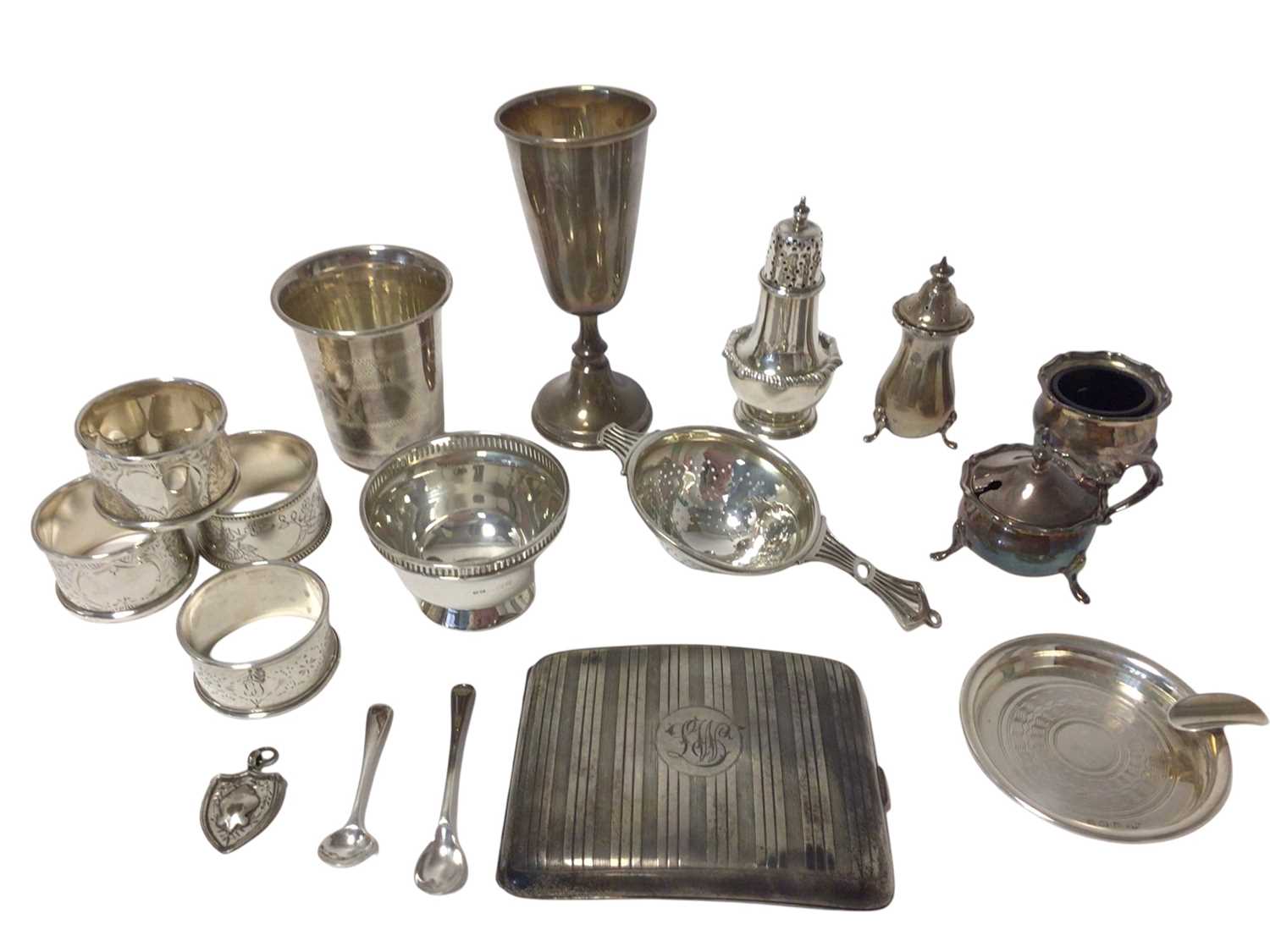 Selection of miscellaneous Victorian and later silver