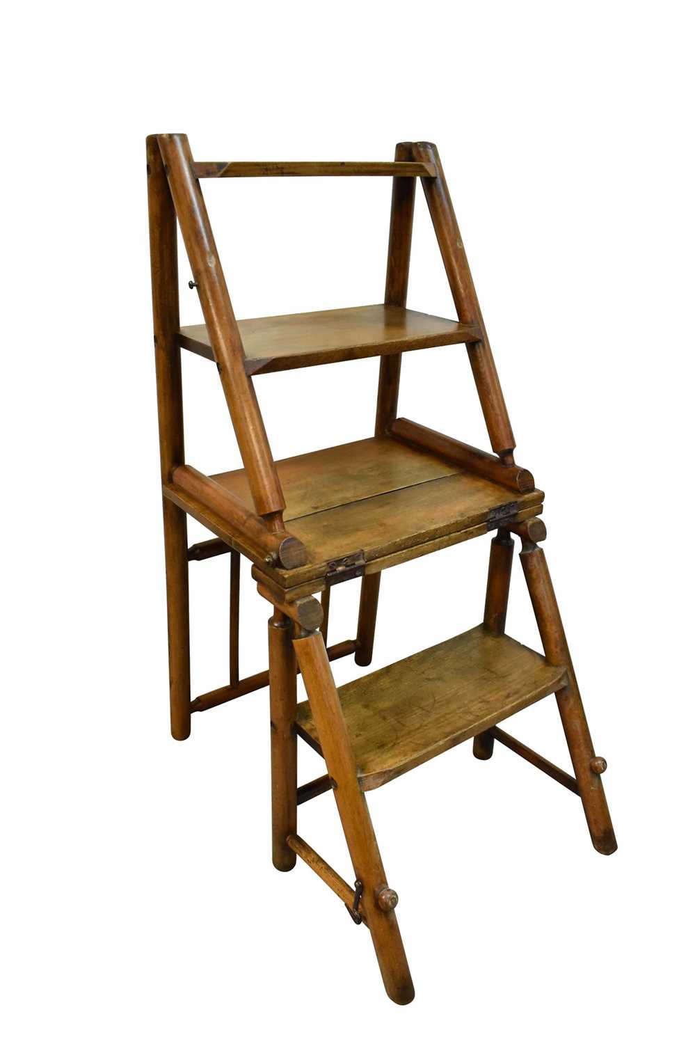 Victorian beech metamorphic library chair