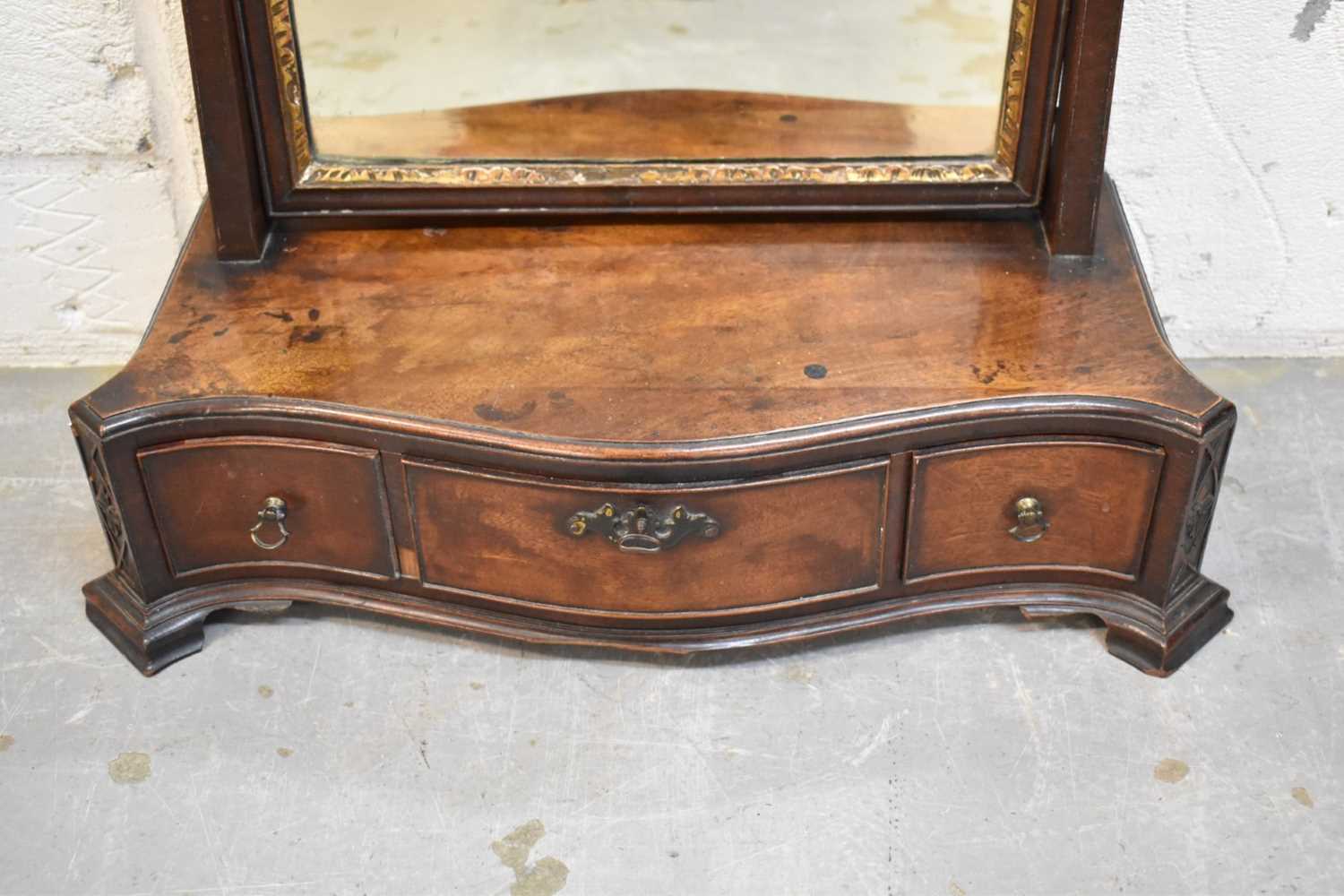 George II Chippendale mahogany toilet mirror - Image 2 of 10