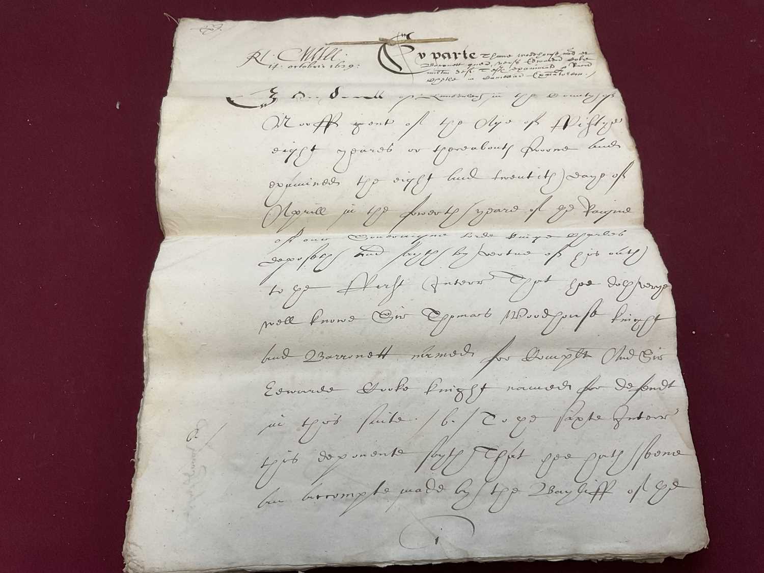 Of Norfolk and Sir Edward Coke (1552-1634) interest: Large archive of indentures on vellum and paper - Image 65 of 73