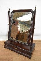 George II mahogany toilet mirror