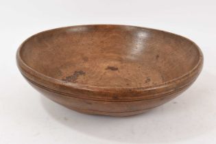 19th century turned sycamore dairy bowl