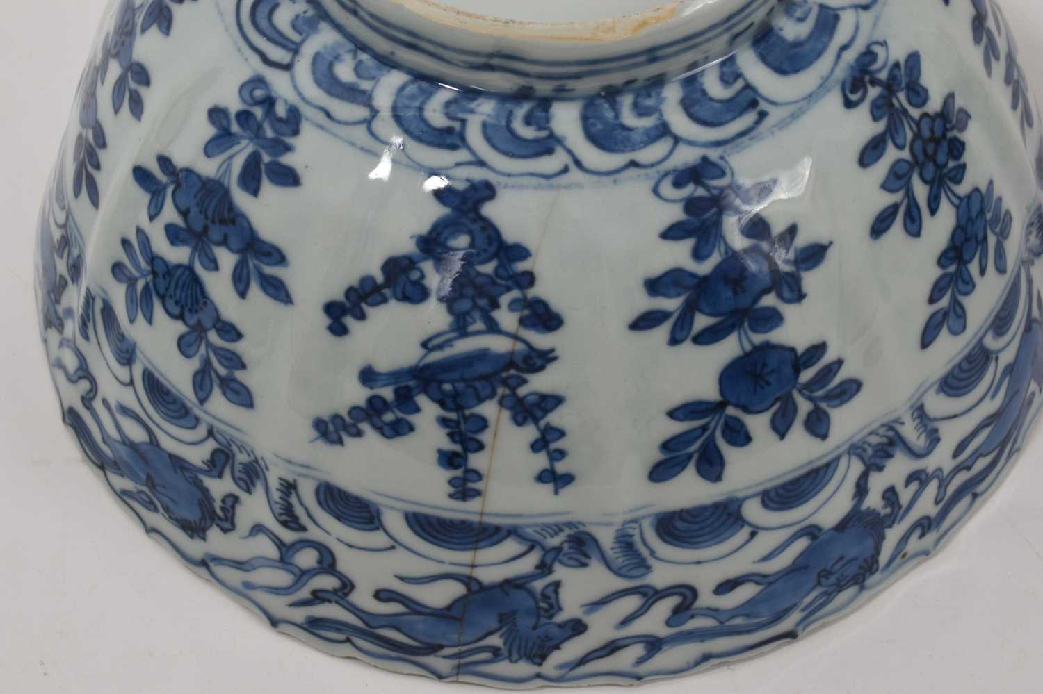 Three antique Chinese porcelain blue and white bowls - Image 4 of 14