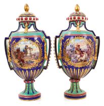 Pair of Samson ‘Chelsea’ vases and covers