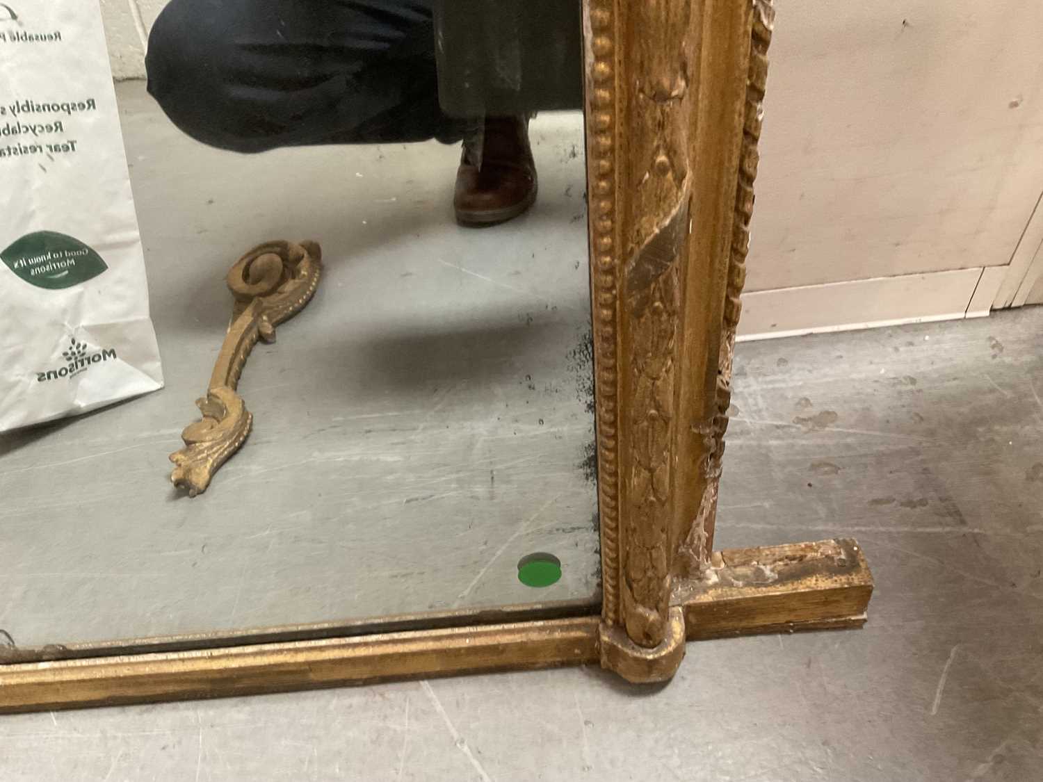 Early Victorian gilt framed overmantel mirror - Image 3 of 10