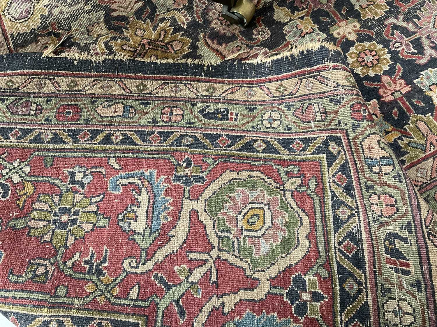 Good early Persian Bijar carpet, with allover floral knotwork on midnight blue ground, 400 x 300cm - Image 21 of 21