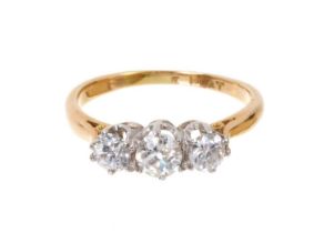 Diamond three stone ring