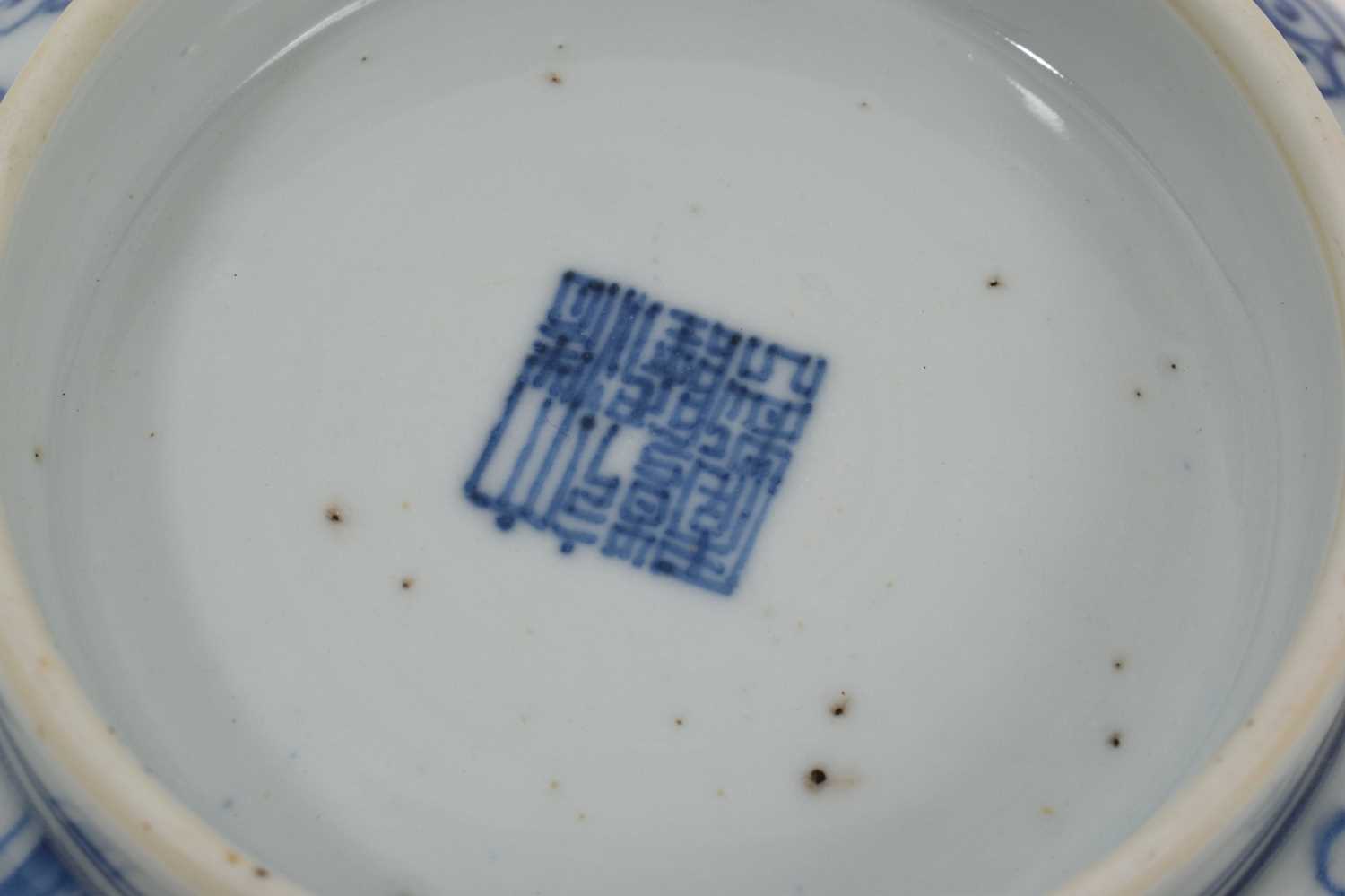 Three antique Chinese porcelain blue and white bowls - Image 9 of 14