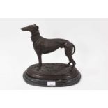 Manner of Mene: Bronze study of a greyhound