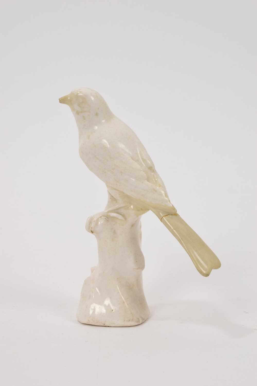 18th century white glazed model of a bird