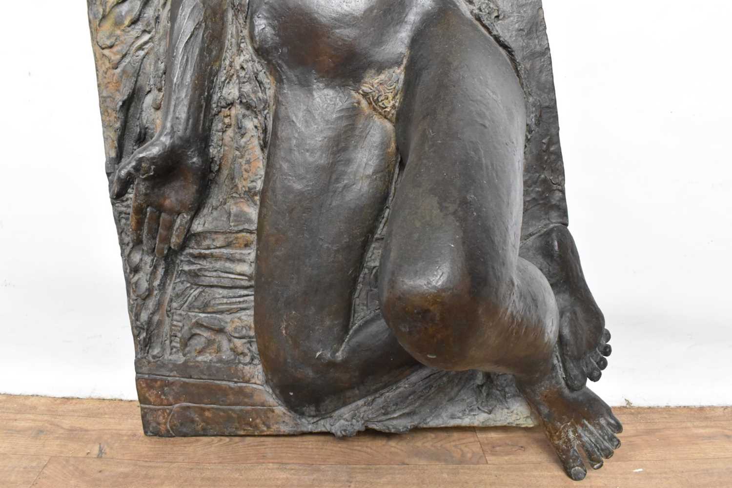John Doubleday (b. 1947) bronze - stylised female form, signed and dated 1986, 153cm high - Image 5 of 5