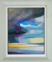 Belinda King (Contemporary) oil on canvas - Off Aldeburgh, signed with initials and dated 2009, titl