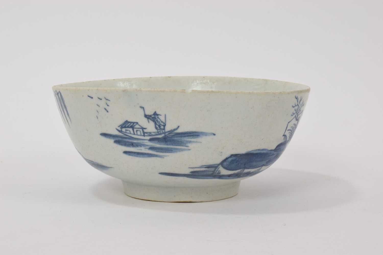Bow blue and white porcelain bowl - Image 3 of 9