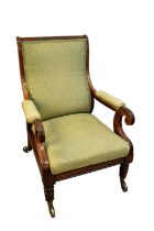 Regency rosewood library chair