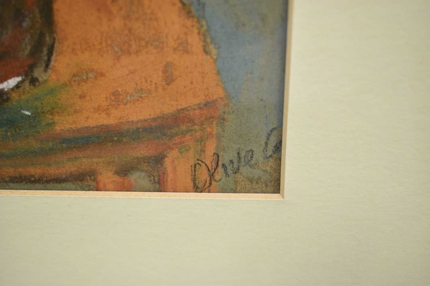 *Olive Cook (1912-2002) pastel - Dressed Alike, signed and inscribed verso, 54cm x 39cm, in glazed g - Bild 3 aus 5