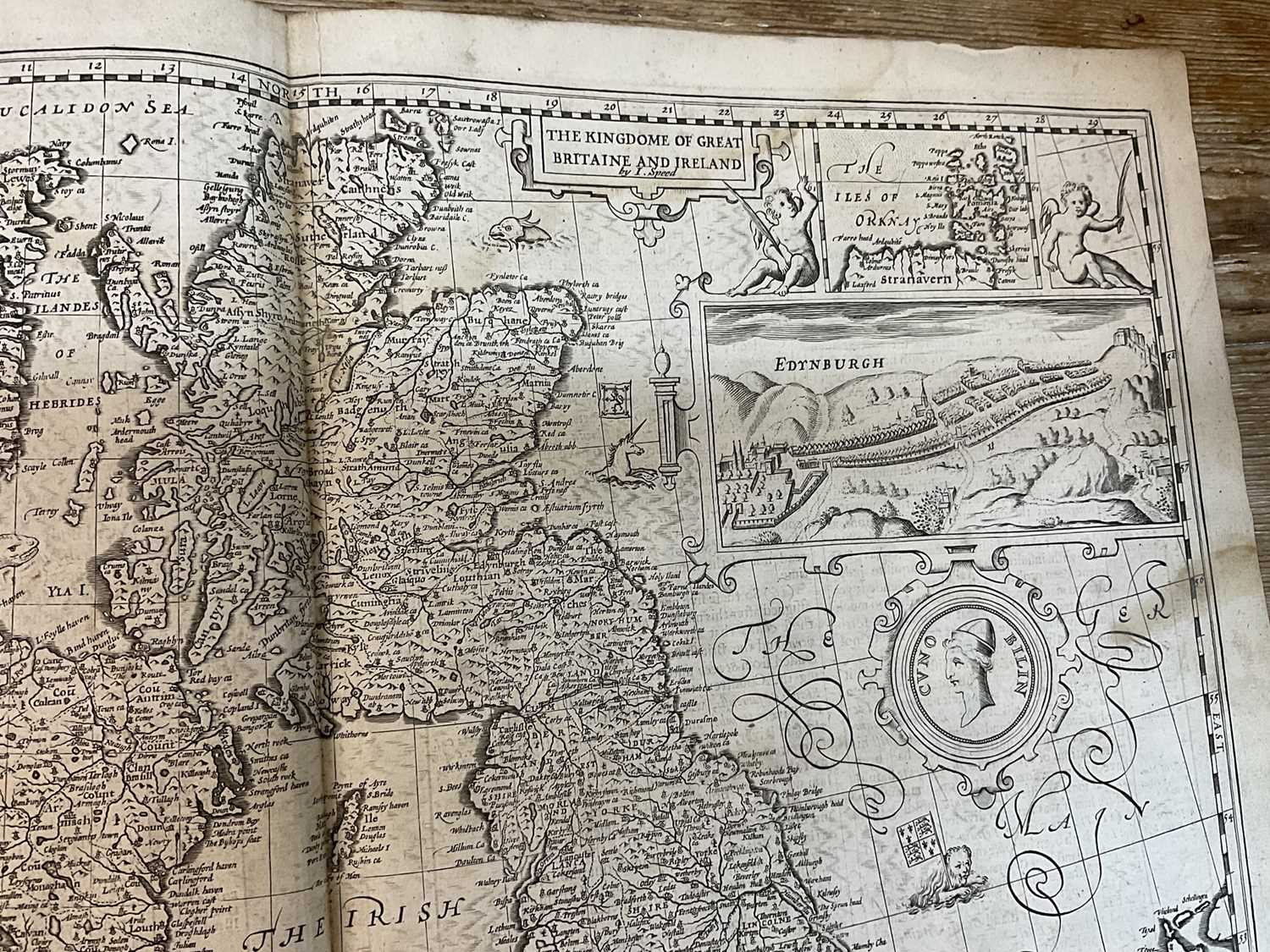 John Speed -17th century engraved map of British Isles - Image 7 of 15