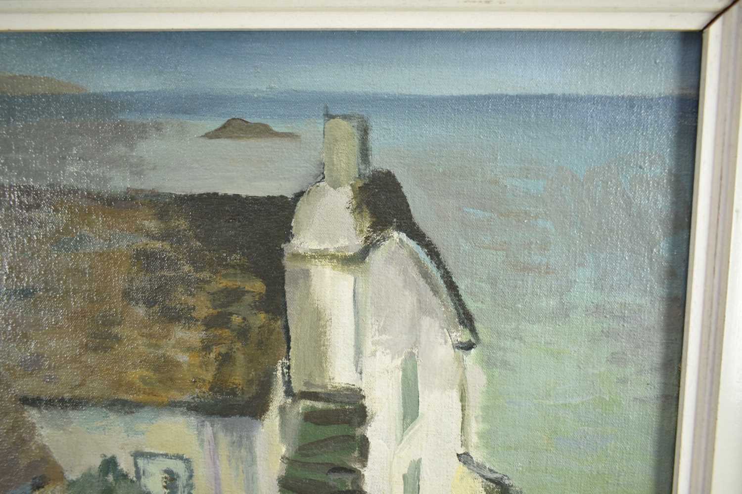 *Glyn Morgan (1926-2015) oil on canvas - House by the Sea, signed verso, 51cm x 61cm, framed - Image 5 of 9