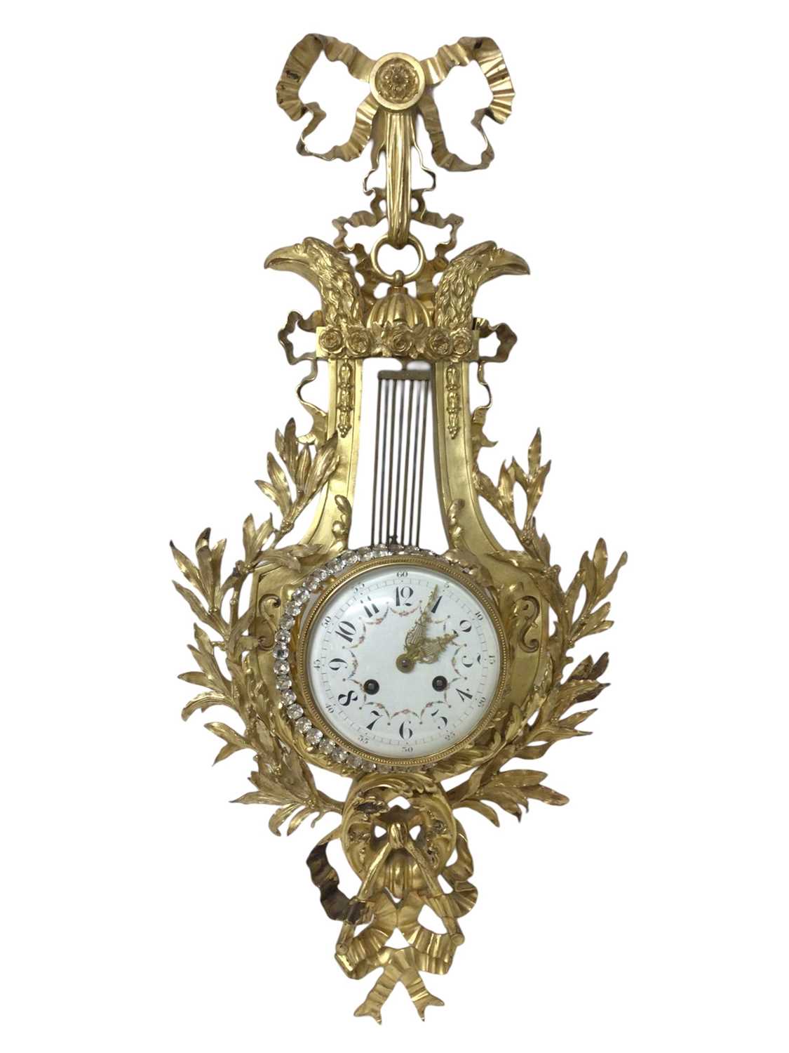 Good quality 19th century French Louis XVI-style ormolu cartel clock