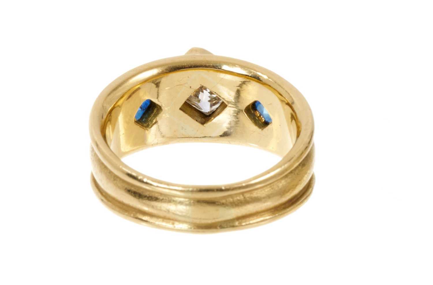 Diamond and sapphire Templar ring - Image 3 of 3