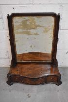 George II Chippendale mahogany toilet mirror