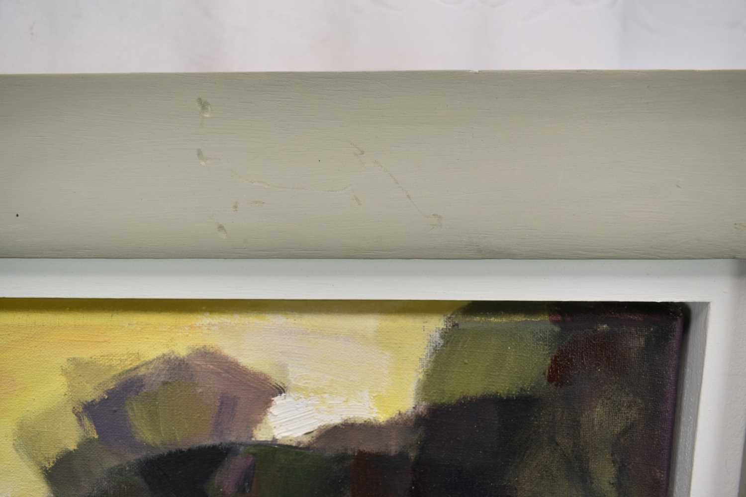 Belinda King (Contemporary) oil on canvas - Assington Field Edge, signed and dated 2010, label verso - Image 4 of 6