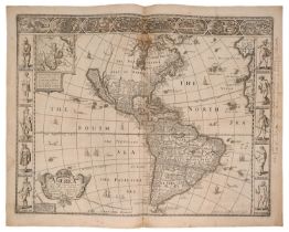 John Speed - 17th century engraved Map of America, dated 1626 (but 1676