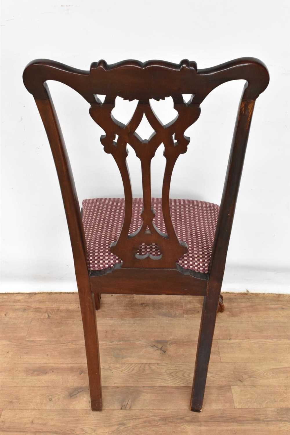 Set of six Chippendale revival mahogany dining chairs - Image 5 of 5