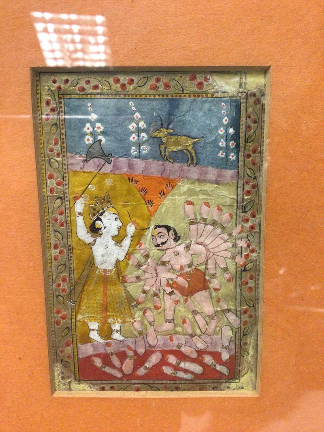 Antique Indian miniature - Image 2 of 2