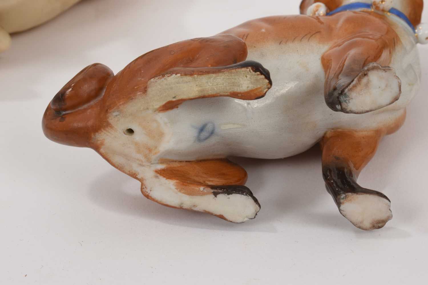 Meissen pug and two similar pugs - Image 6 of 8