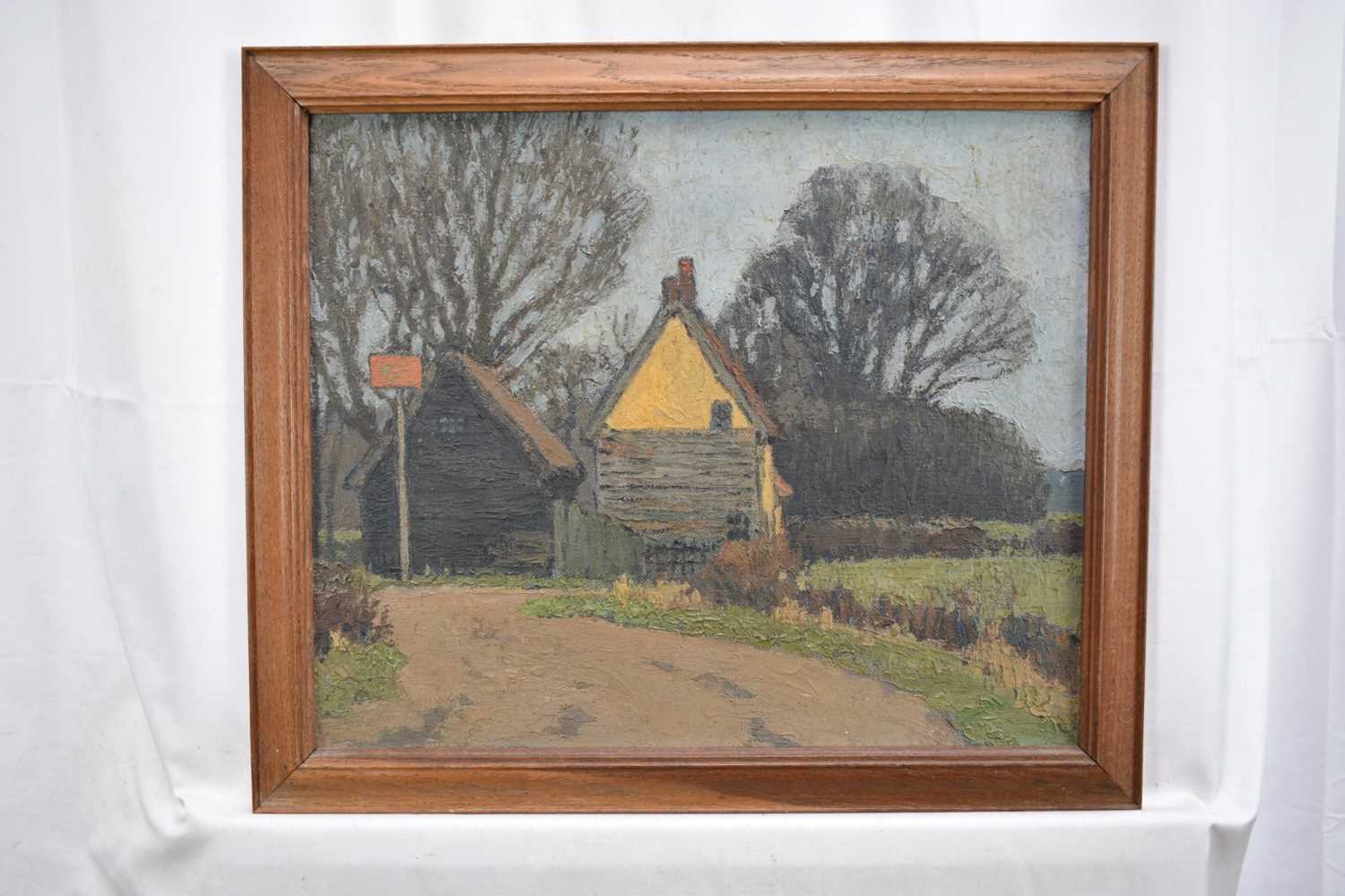James Kidwell Popham (1884-1966) oil on canvas - Pub at Braintree, inscribed and dated 1955 verso, 3 - Image 2 of 7