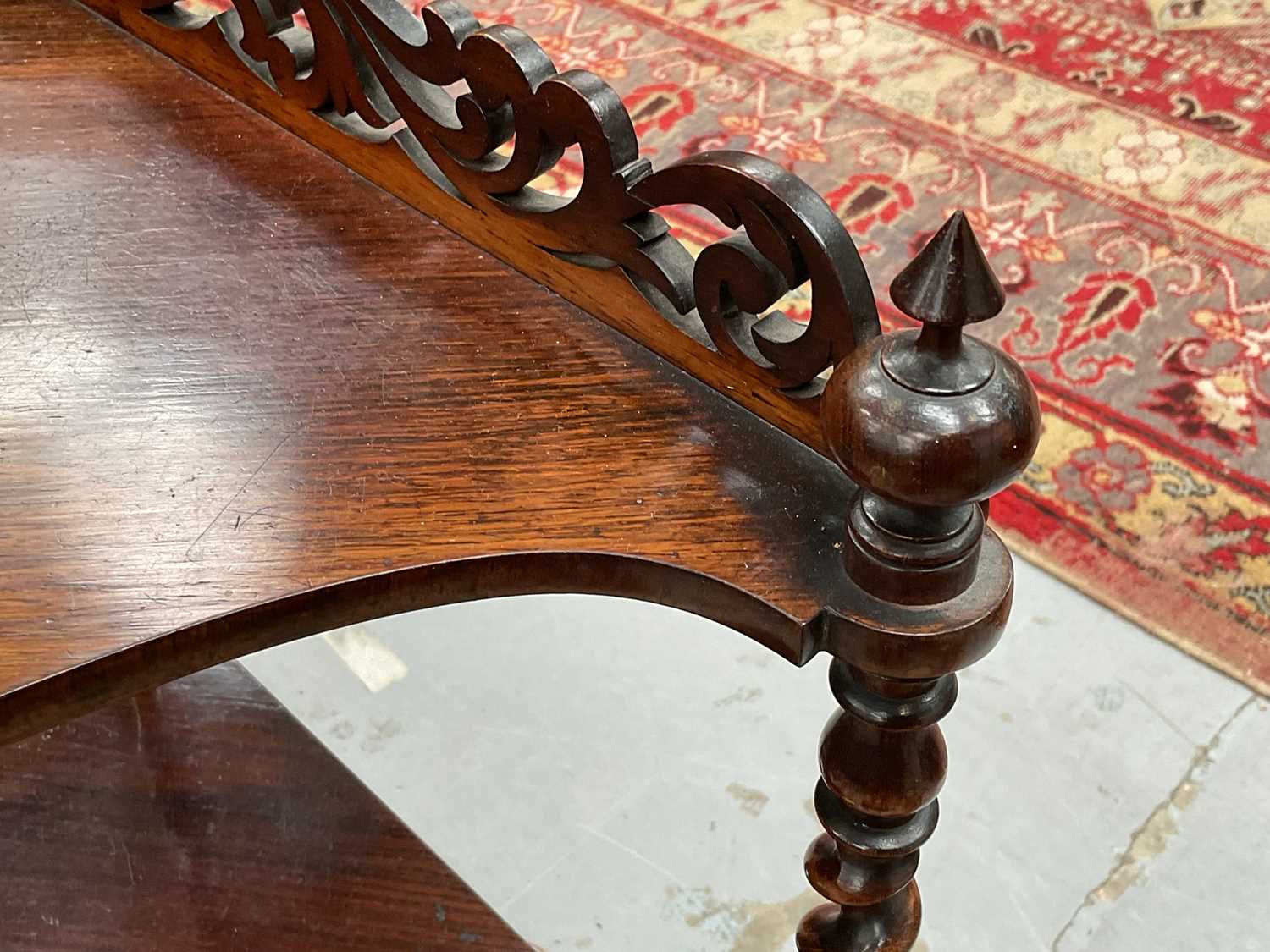 Early 20th century rosewood corner whatnot - Image 3 of 6