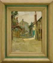 Amy Watt (1900-1956) oil on canvas, laid down onto board - The Digey, St Ives, Cornwall, signed, 28