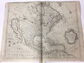 R W Seale, 18th century engraved map of North America and West Indies and another