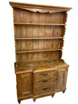 Victorian pine high dresser