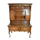 18th century Welsh oak high dresser