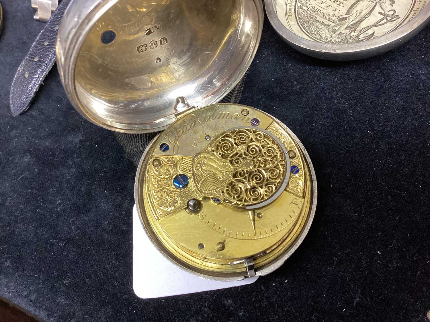 Early 19th century silver open pair-cased pocket watch and another similar - Image 9 of 12