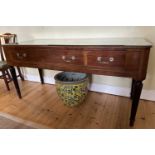 Georgian mahogany serving table converted from a flat-bed piano