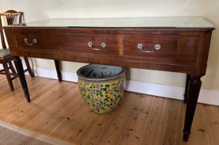 Georgian mahogany serving table converted from a flat-bed piano