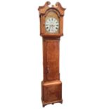 Tinkler, Newcastle, George III satinwood longcase clock