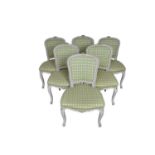 Set of six French style dining chairs