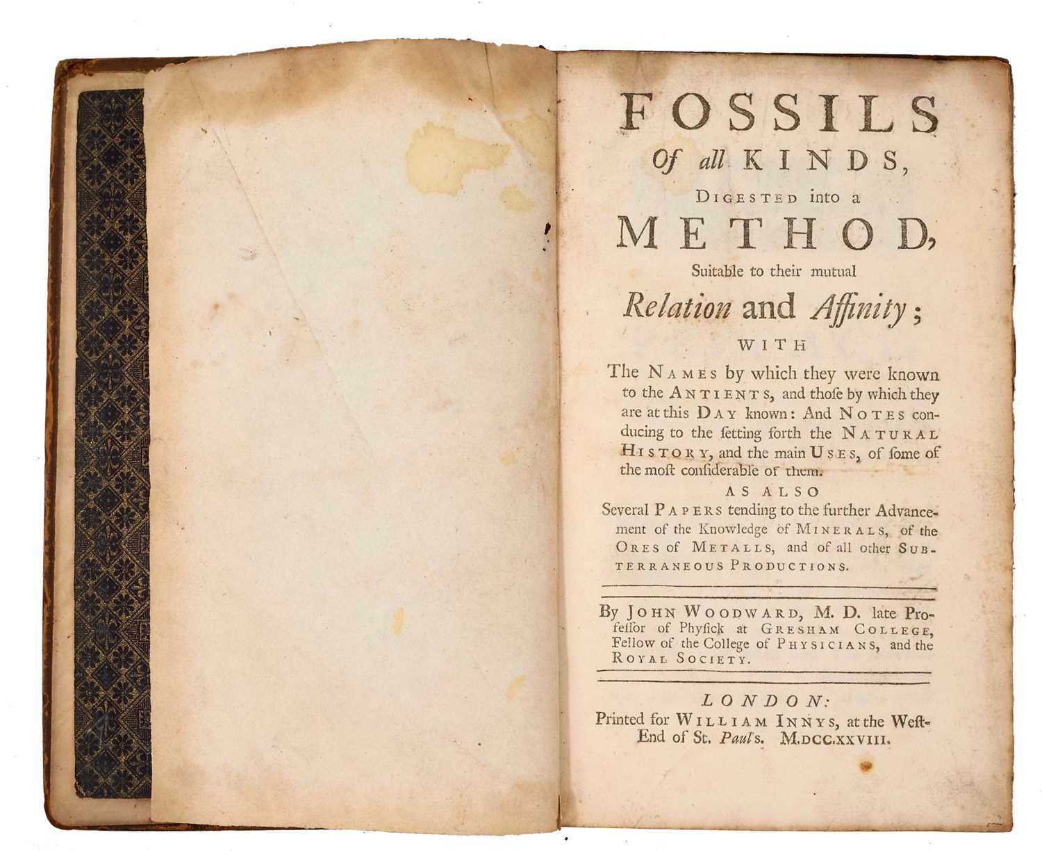 John Woodward - Fossils of all Kinds, 1728 first edition