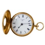 Victorian 18ct gold cased half hunter pocket watch by White, London
