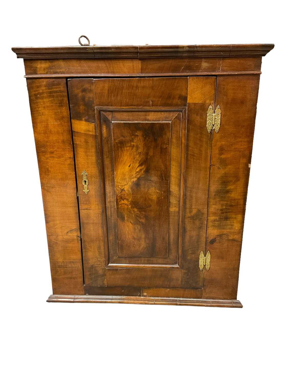 18th century walnut corner cupboard
