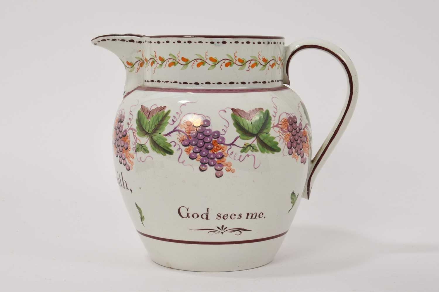 Pearlware jug, named and dated 1820 - Image 2 of 6